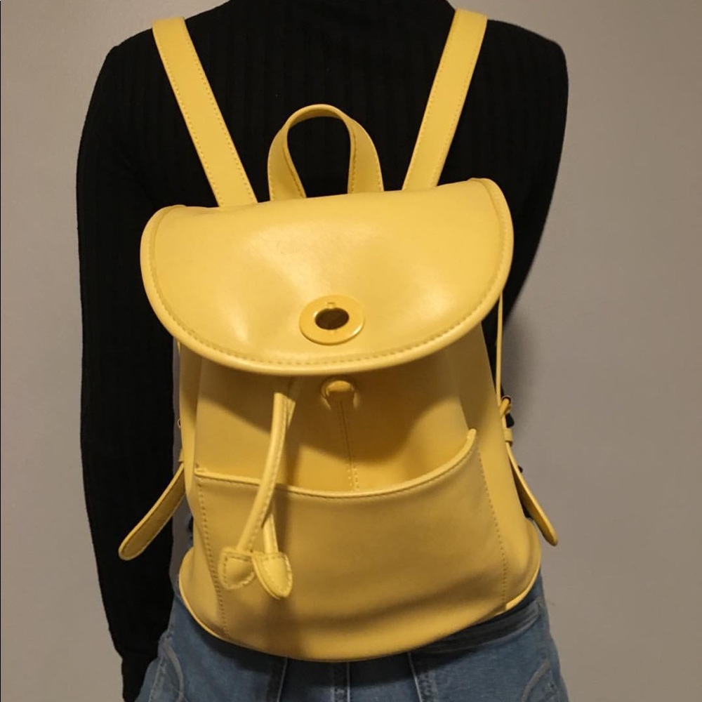 Yellow mini backpack